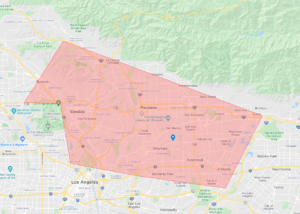 Map of Service Area For apeacefulendingathome.com